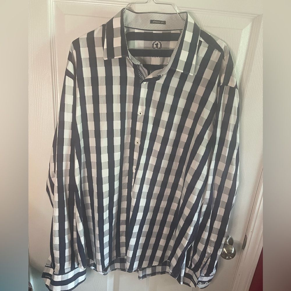 Bugatchi men’s checkered shirt sz XXL